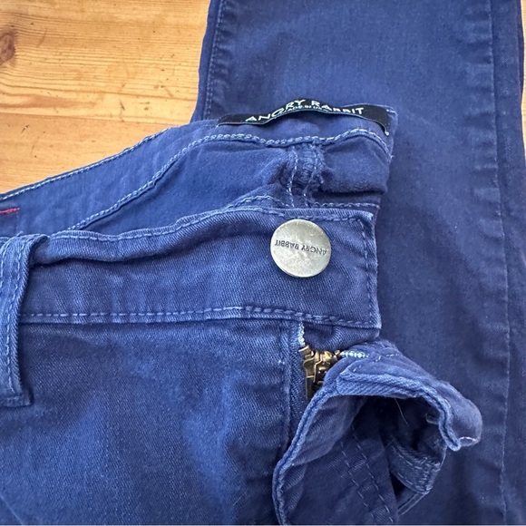 Angry Rabbit Anthropologie made In The USA stretch pants blue size 10/12 - Picture 8 of 9
